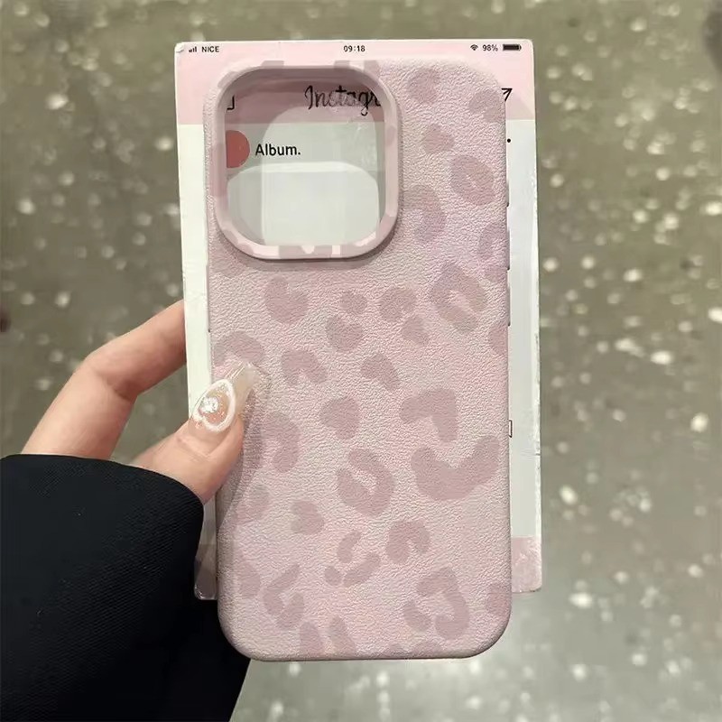 Rosa Leopardo Impressão Caso De Telefone Para Samsung S25 S24 Ultra S23 FE S23 S22 S21 Plus A55 A34 A15 A35 A52 A54 A16 