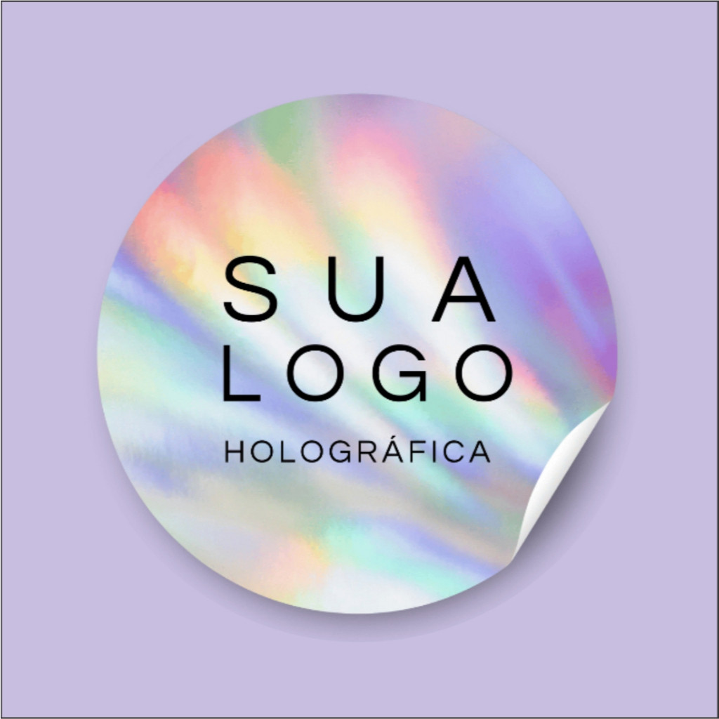 Kit Até 500 Adesivos Personalizado 4x4 Holográfico Prova D'Água Pra Sua Marca Logo Empresa Etiquetas em Oferta na Shopee