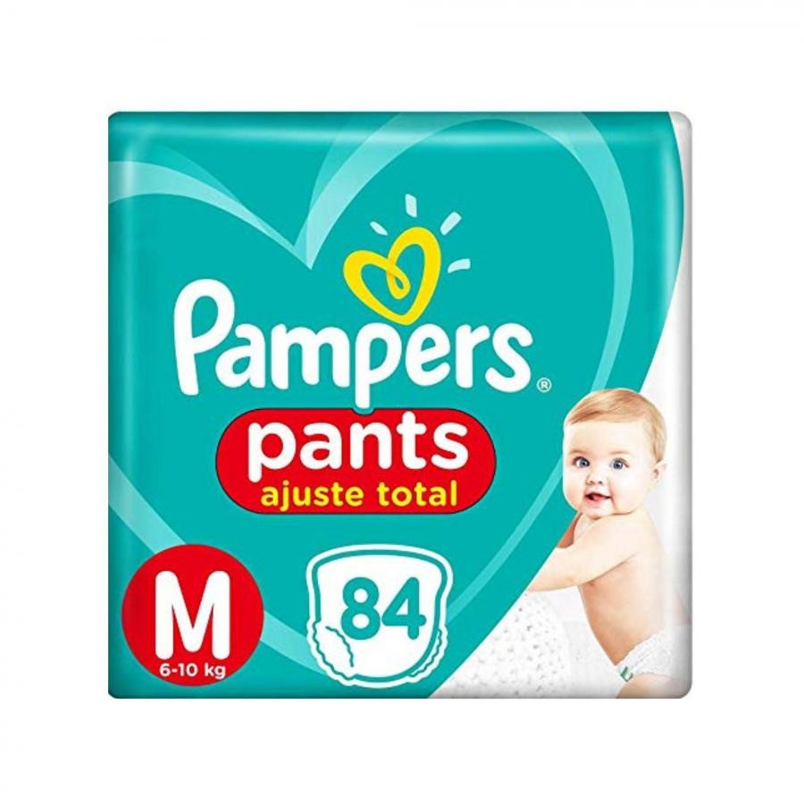 Fralda Pampers Pants Ajuste Total Jumbo M 84 Unidades