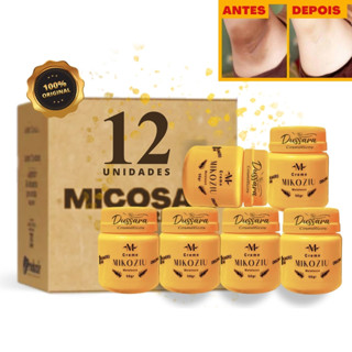 kit 12 Pomadas Micoziu Original P/ Micoses, Coceiras Pano Branco em Oferta na Shopee