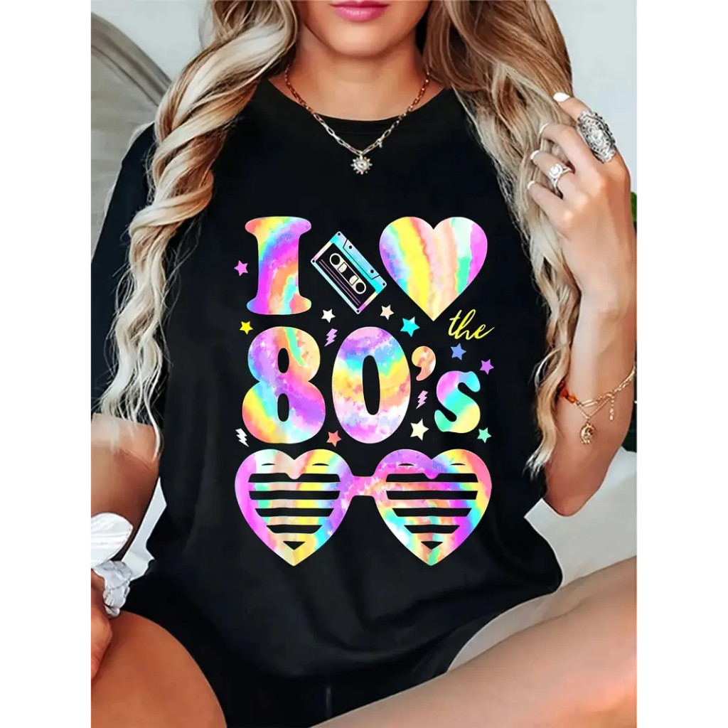 Blusa Camiseta feminina algodão Festa anos 80 Lançamento 100% Algodão - Envio Rapido