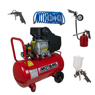 Compressor de Ar Portátil Motomil 8,8 Pés/min 2,5HP Bivolt 50L c/ Acessórios para Pintura e Inflagem em Oferta na Shopee