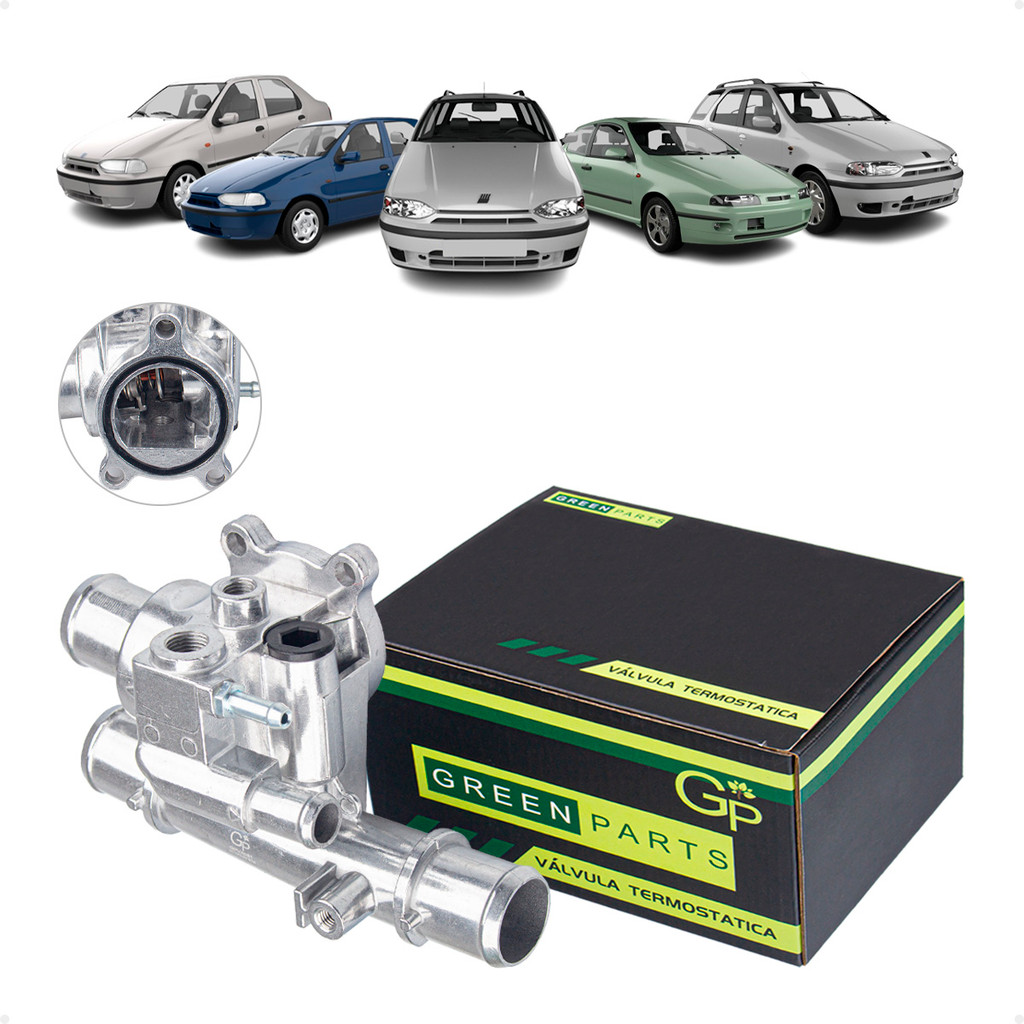 Válvula Termostática Fiat Brava 1.6 16V 96 A 2000/ Palio 1.6 16v 96-2000/ Siena 1.6 16v 96-2003/ Strada 1.6 16v 99-2001