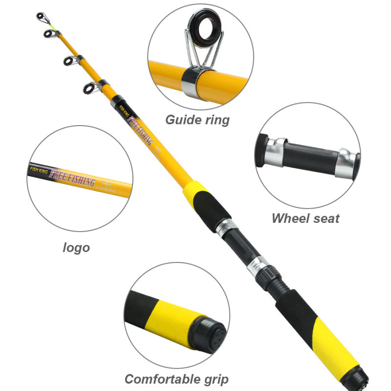Kit de Luxo para Pesca com Vara 1,8m, Carretel Giratório e 35 Iscas — foto 3