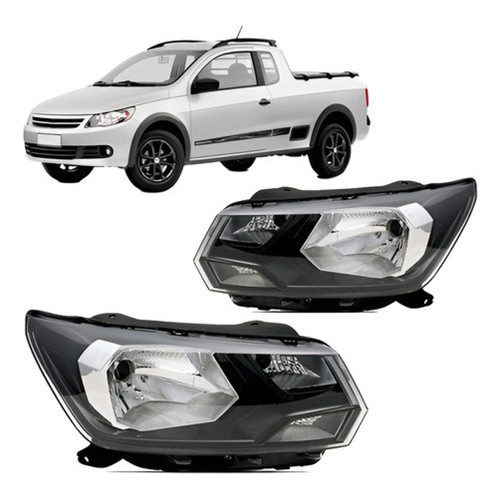 Par Farol Foco Simples Saveiro G8 2018 2019 2020 2021 2022