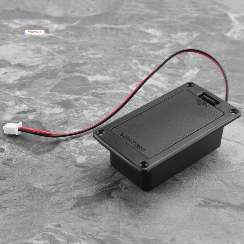 9V Montagem Plana Guitarra Captador Ativo Bateria Capa Segurar Caixa De Armazenamento De Para Elétrica Baixo Acessório