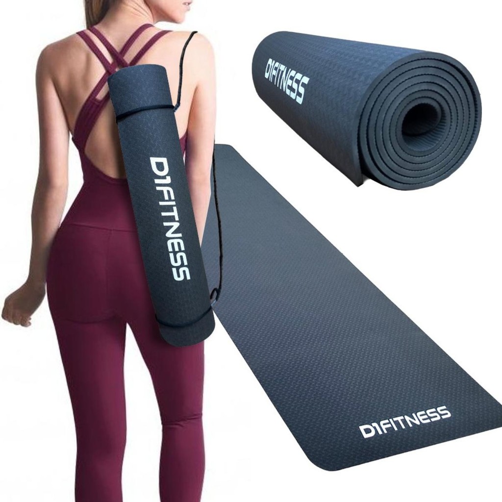Tapete de Yoga D1FITNESS Premium 6mm 173x61cm