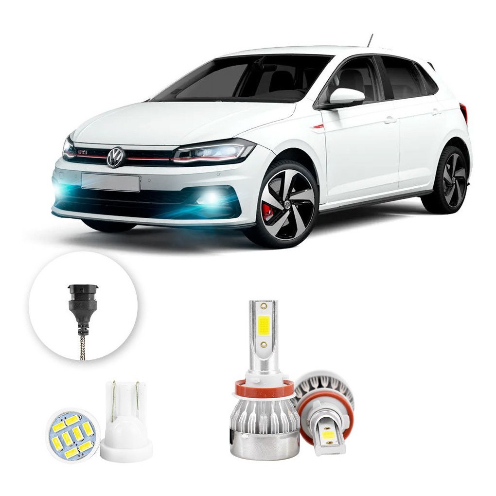 Lampada Farol Milha Led Volkswagen Polo 2018 A 2021 20000lm em Oferta na Shopee