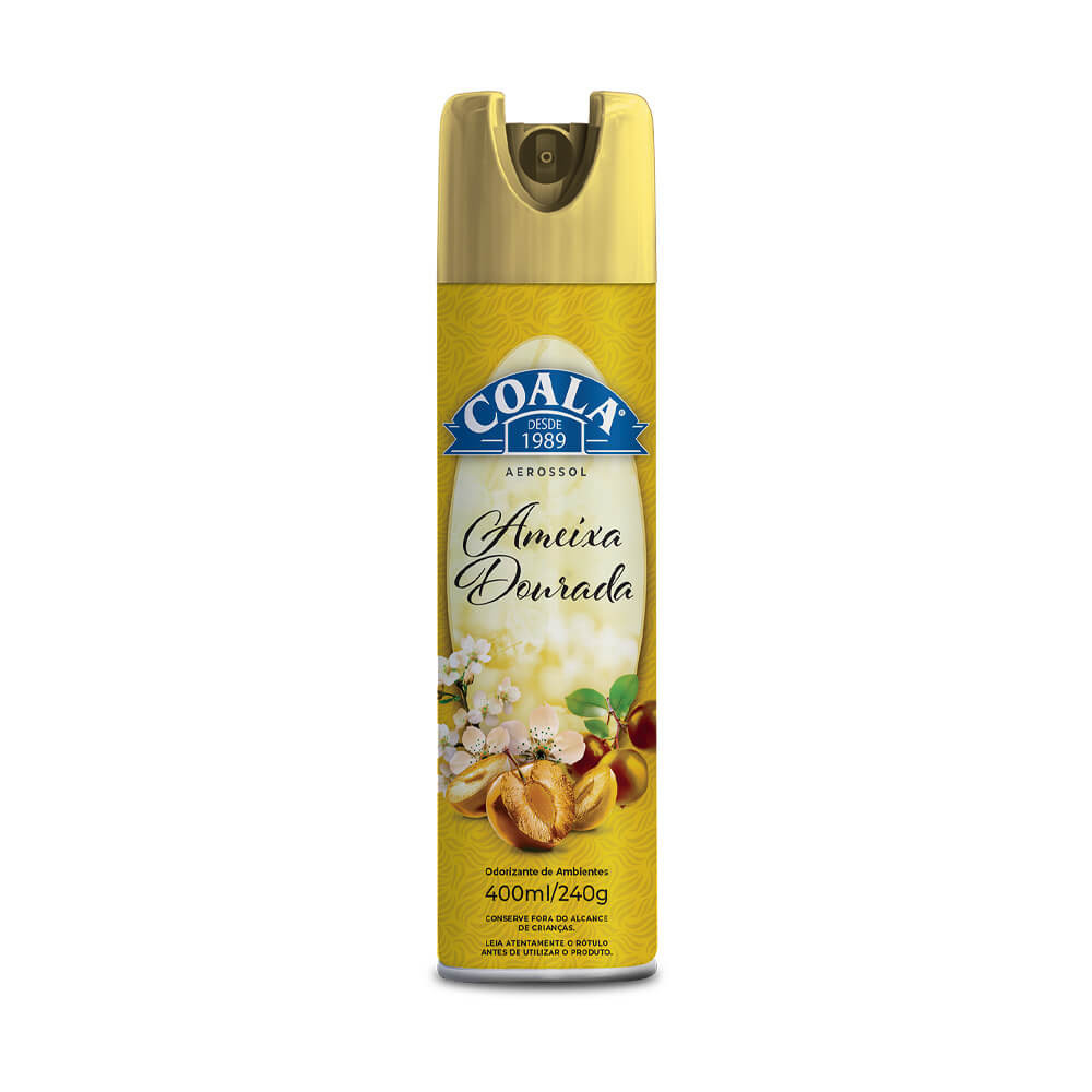 Odorizante de Ambientes Aerossol Coala - Ameixa Dourada - 400 ml / 240 g em Oferta na Shopee