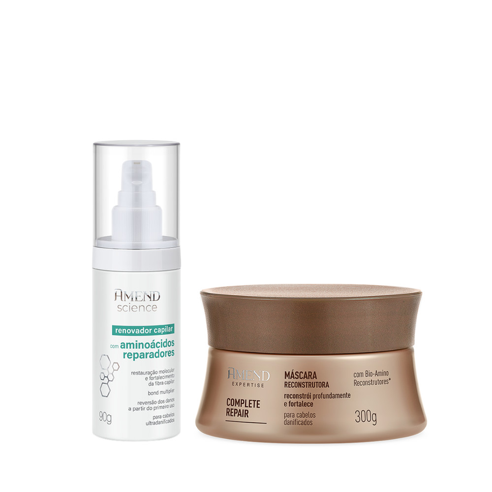 Amend Expertise Complete Repair Masc 300ml + Science Bond Repair Renovador Capilar 90ml