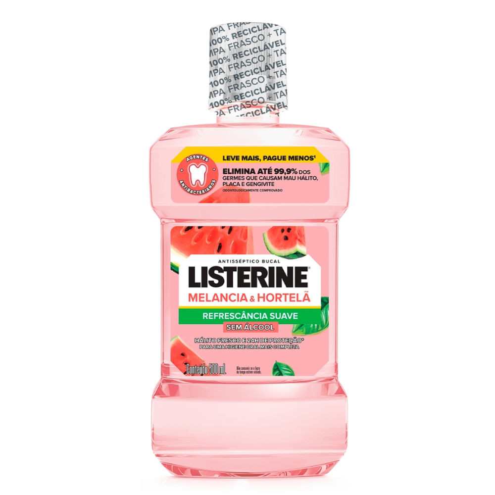 Antisséptico Bucal Listerine Melancia e Hortelã 500ml - Health