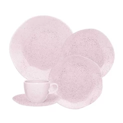Aparelho de Jantar E Chá 20 Pçs Oxford Ryo Pink Sand