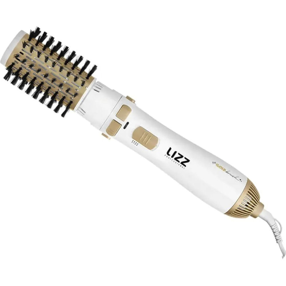 Escova Elétrica Rotativa Lizz Gold Brush Íon 1300W 220V - Beauty