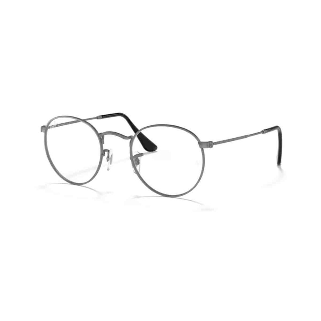 Armação de Grau Ray-Ban Redondo Round Metal Chumbo 0RX3447V