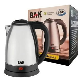 Chaleira Elétrica Inox 1,8 Litros Bak 1500w Bak Cor Prateada/Inox-220V em Oferta na Shopee