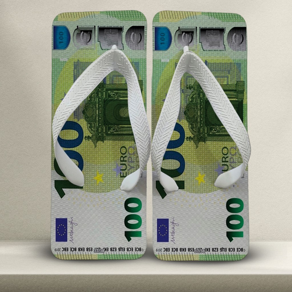 Sandália quadrado ESTAMPA 100 EUROS MASCULINO Sandália Confortável Leve Estilosa Qualidade em Oferta na Shopee