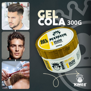 Gel Cola Premium Ultra Fixação 300g - Kings Alta Definição e Controle Capilar em Oferta na Shopee