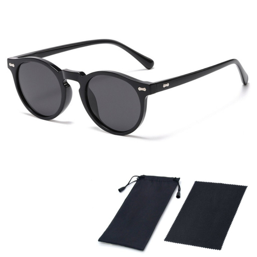 Óculos De Sol Polarizado Masculino Feminino Óculos Escuros Pequeno Redondo em Oferta na Shopee