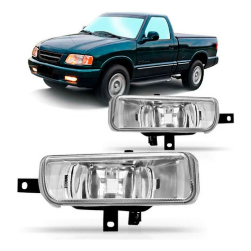Par Farol Milha Auxiliar S10 1996 1997 1998 Lente Vidro
