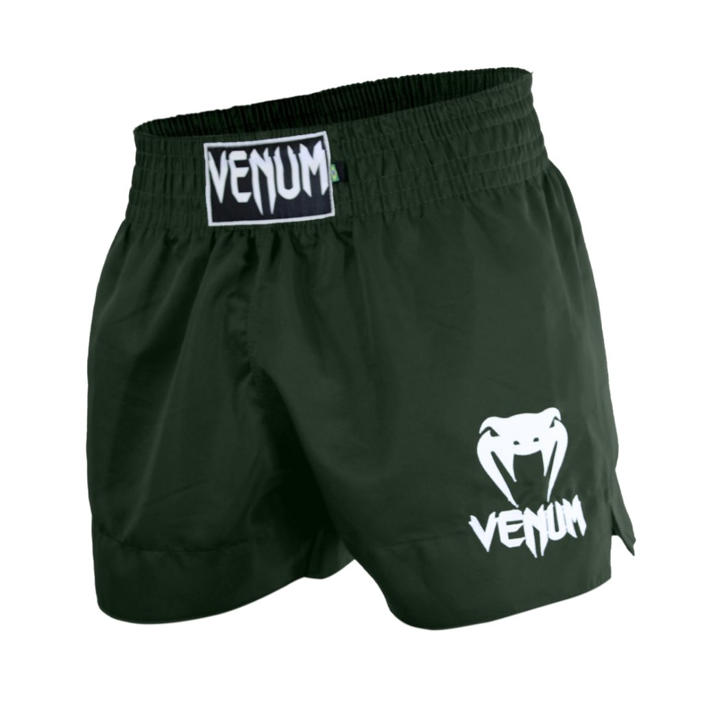Short Muay Thai Venum Classic Verde Military em Oferta na Shopee