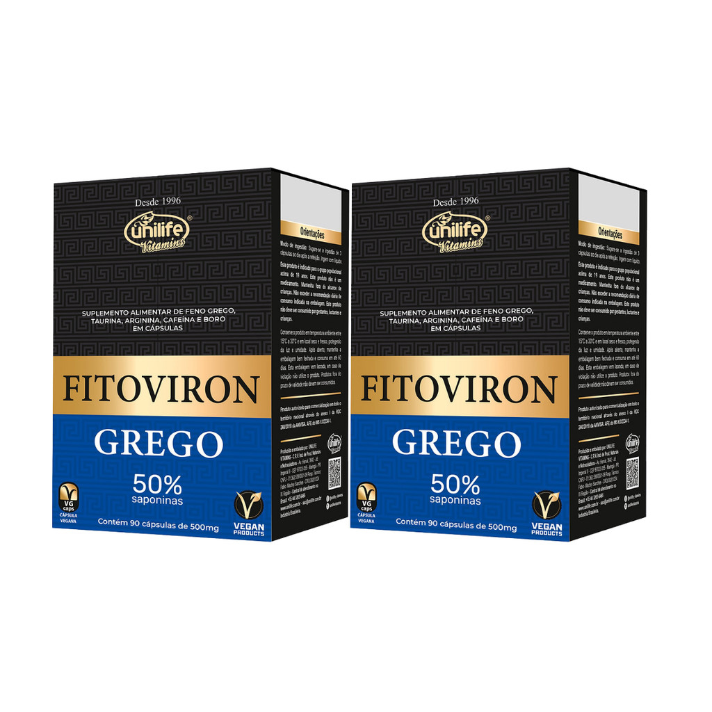 KIT 2 UN Fito Viron Grego 90 cápsulas 500 mg | Unilife