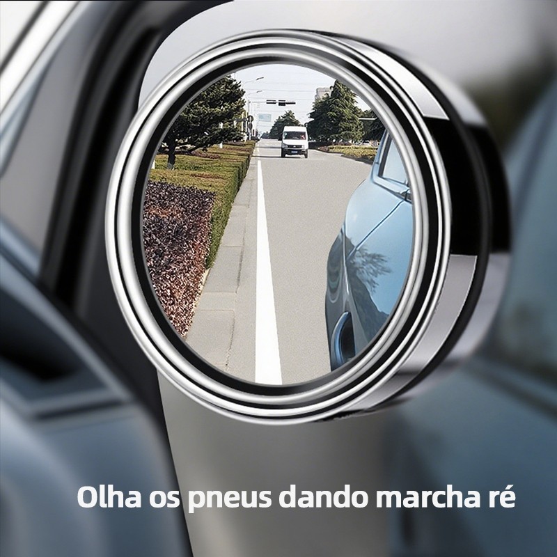 2 pçs espelho retrovisor do carro infinito pequeno espelho redondo 360 graus invertendo espelho de ponto cego-AA em Oferta na Shopee