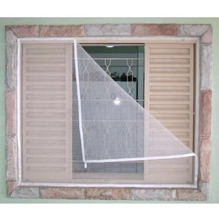 Tela Mosquiteiro Para Janela 150x130cm Com Velcro Anti-inseto Autocolante Pernilongo Remo…