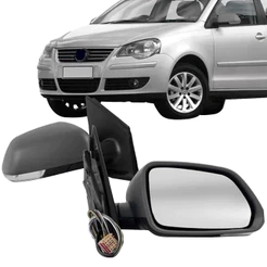 Par Retrovisor Polo 2007 2008 2009 2010 2011 2012 Elétrico Com Pisca Com Aquecedor