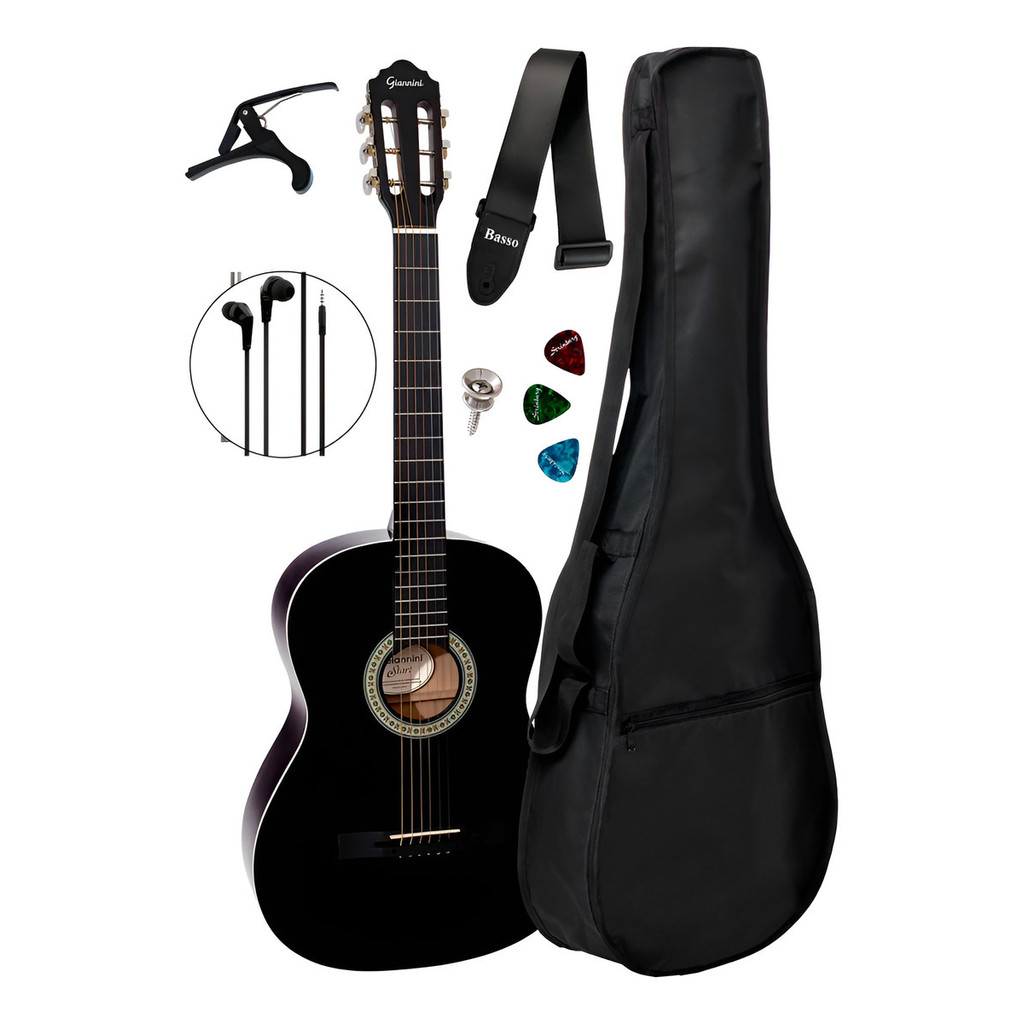 Violão Acústico Giannini S-14 Bk + Capa E Acessórios