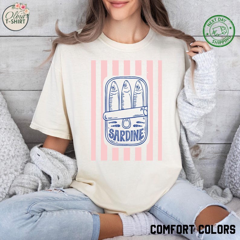 Camiseta Feminino Sardinhas em Conserva Tshirt Blusa Unissex Algodão Premium Streetwear Envio Imediato em Oferta na Shopee