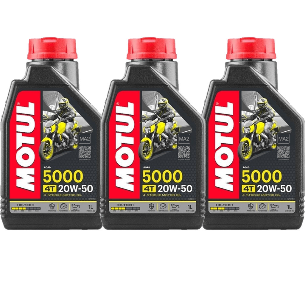 3 Oleo Motul 5000+ 20w50 Semissintético 4t