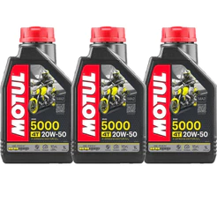 3 Oleo Motul 5000+ 20w50 Semissintético 4t