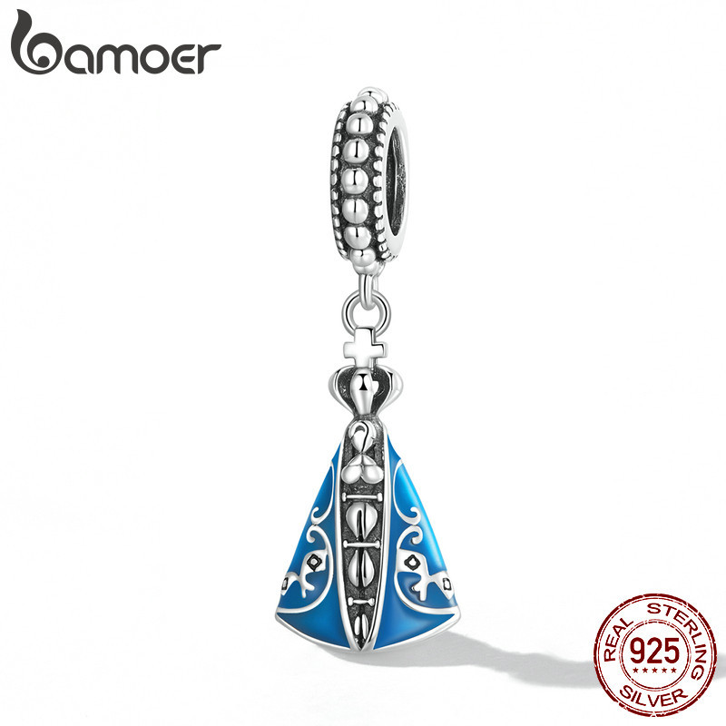 Bamoer 925 Sterling Silver Charms Elementos Religiosos Pingente Fatima's Hand Accessories SCC2238 em Oferta na Shopee