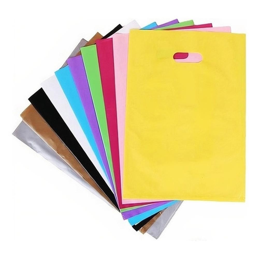 Kit Sacola Plastica Alça Vazada Boca De Palhaço 30x40 3kg