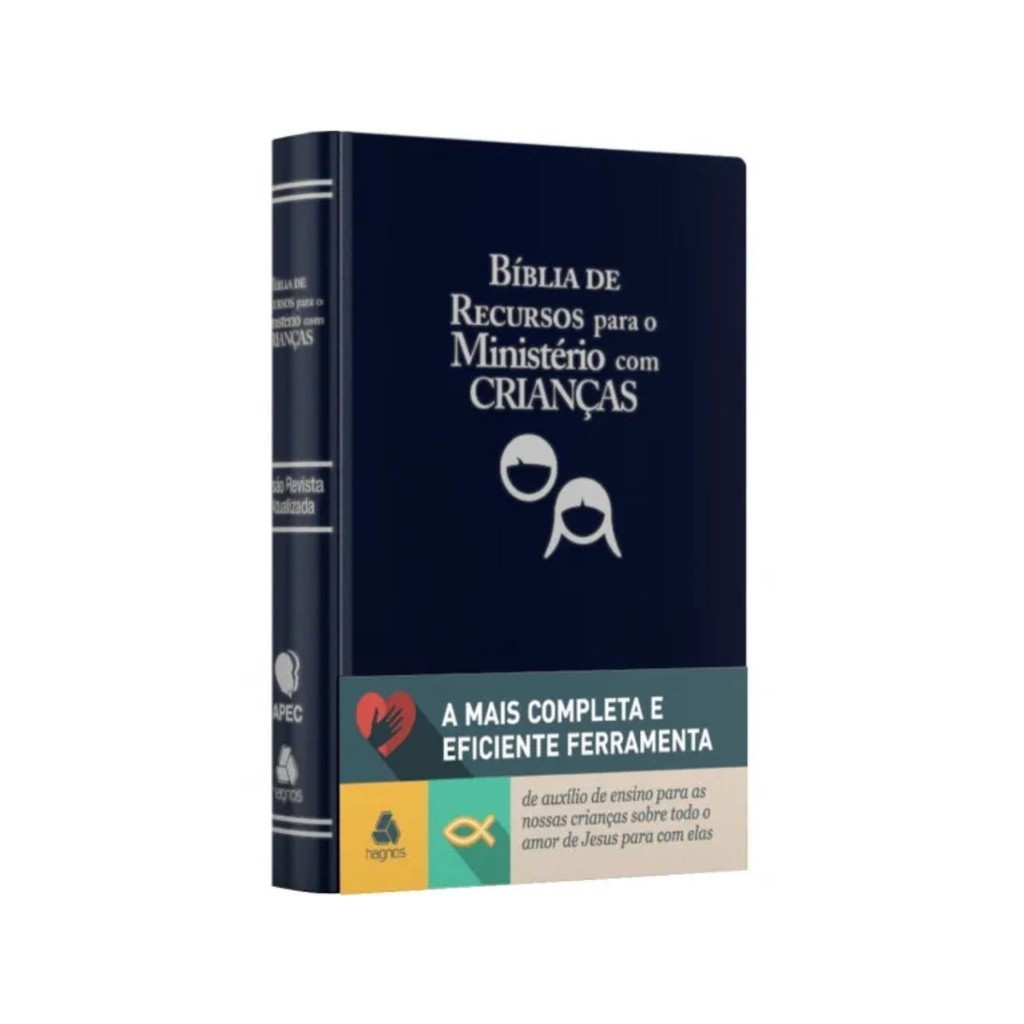 Bíblia de recursos para o ministério com crianças | Luxo PU Azul | Hagnos