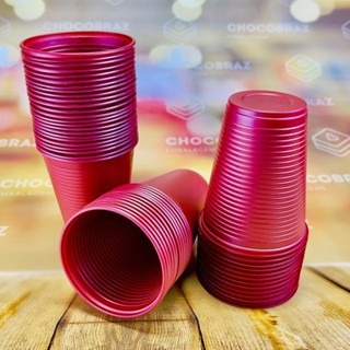 50~250 COPO ANIVERSARIO 200ml VERMELHO PEROLADO BELLO FESTAS em Oferta na Shopee