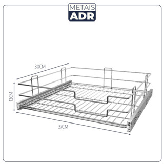 Gaveta Fruteira Deslizante 370larg x300prof x130alt Mód.40cm em Oferta na Shopee