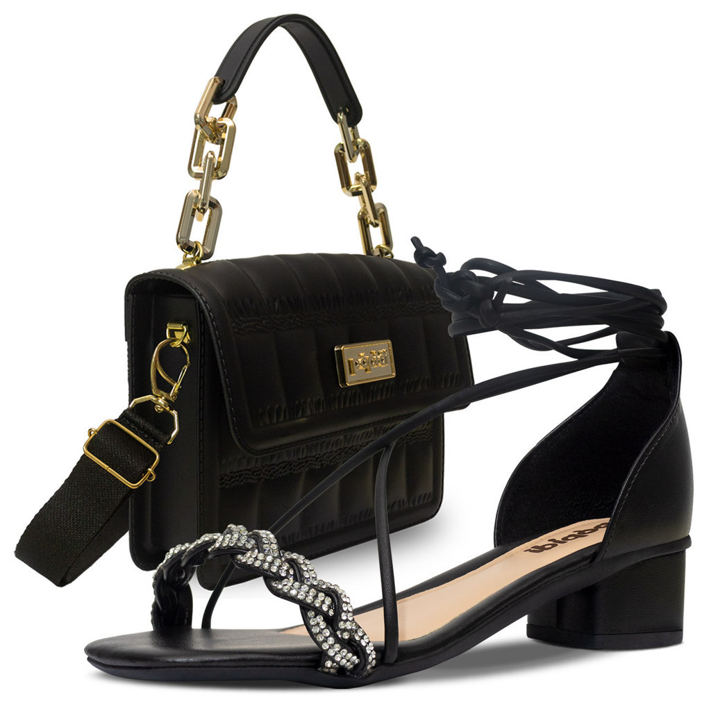 Kit Bolsa E Sandalia Saltinho Juvenil Menina Festa K25 em Oferta na Shopee