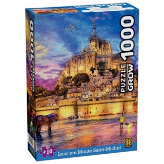 Puzzle 1000 Peças Luar em Monte Saint-Michel - Grow em Oferta na Shopee