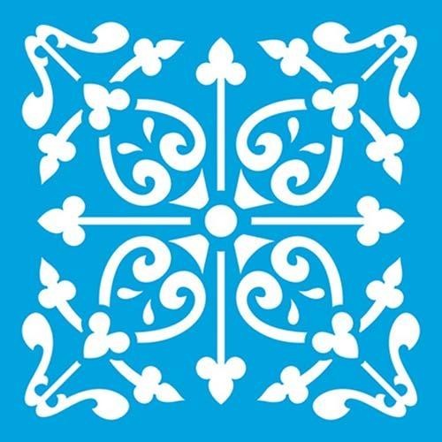 Stencil Litoarte 10 x 10 cm - ST-X-317 Azulejo