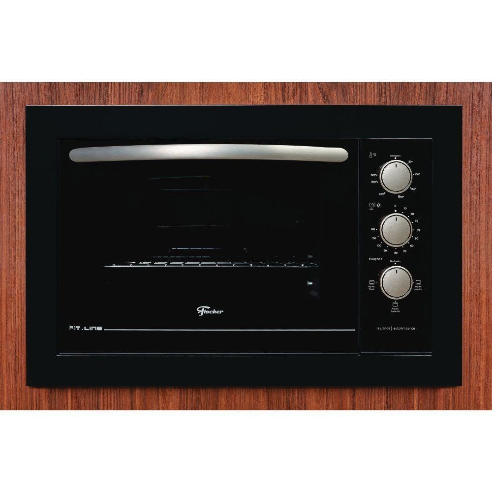 Forno Elétrico de Embutir Fischer Fit Line Preto 48L 220V 34493-95481 - Home Appliances