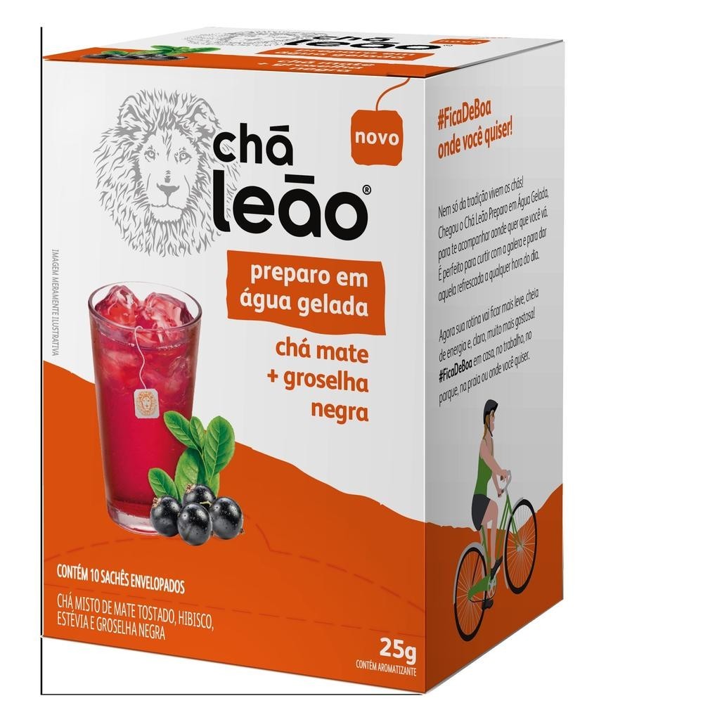 Chá Mate Groselha Negra Gelado Leão 10sachês - Food & Beverages