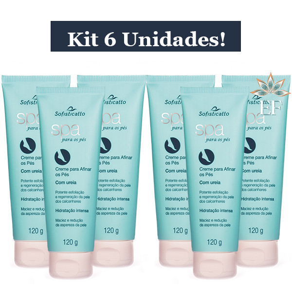 Kit 6 Unidades Creme para AFINAR os Pés SPA 120g SOFISTICATTO