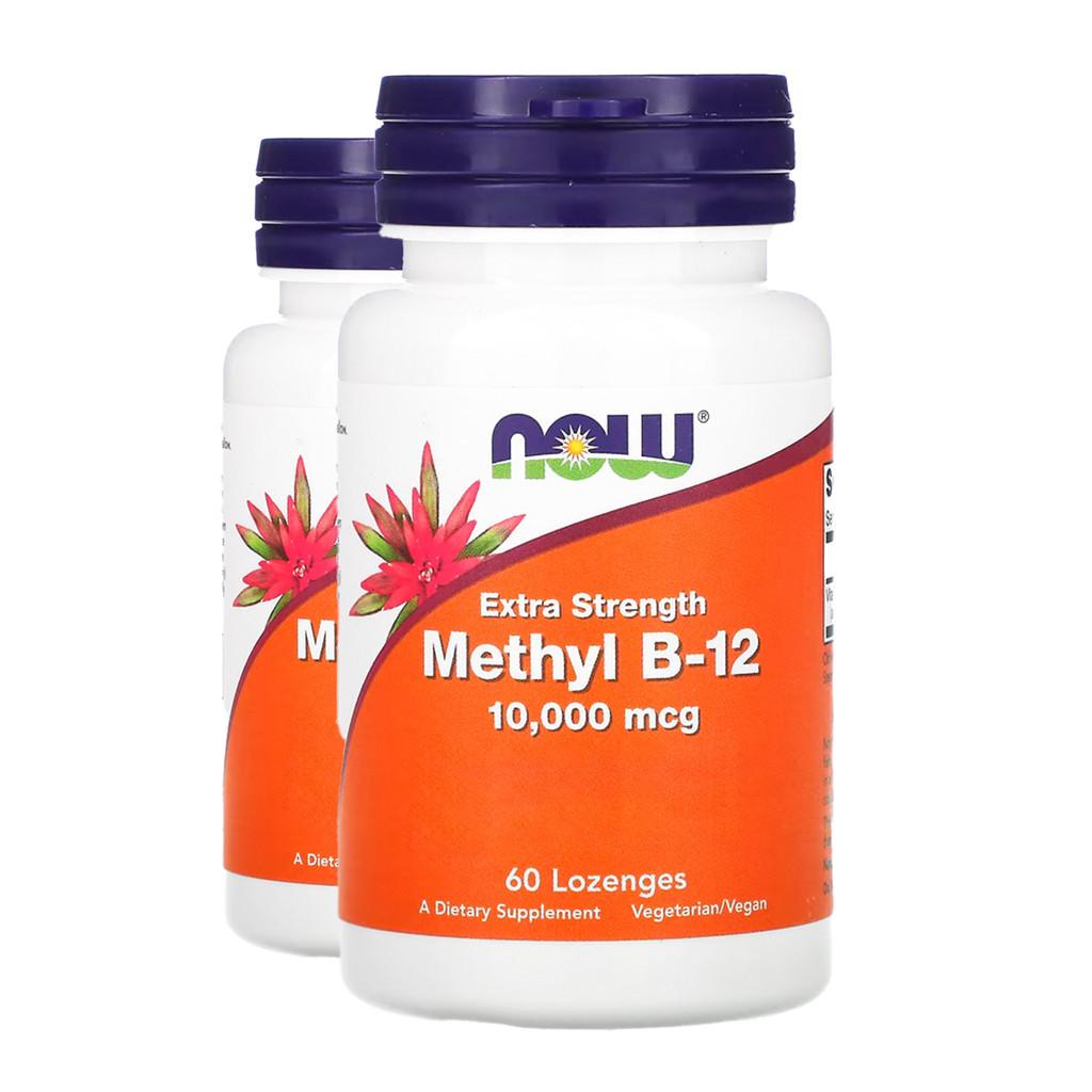 Kit 2x Metil B-12 Now Foods 10000mcg Força Extra 60past Importado/Made in Usa