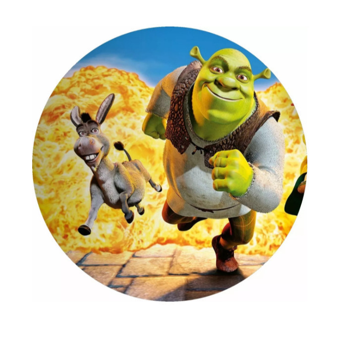 PAINEL 50X50 REDONDO SHEREK em Oferta na Shopee