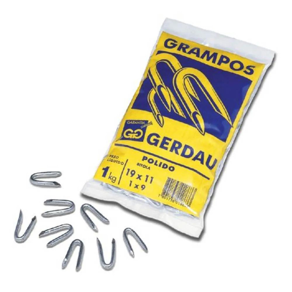 GRAMPO CERCA 19X11 POLIDO 1KG GERDAU (9X1)