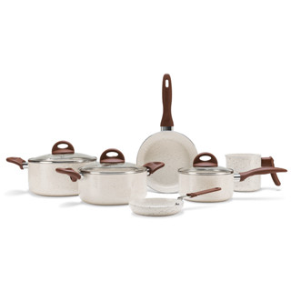 Jogo de Panelas Brinox Antiaderente Ceramic Life 6 Peças Smart Plus Vanilla