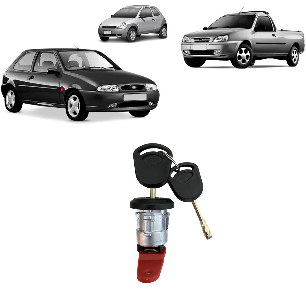 CILINDRO PORTA PASSAGEIRO + CHAVE COURRIER FIESTA KA 97 A 06 LADO DIREITO
