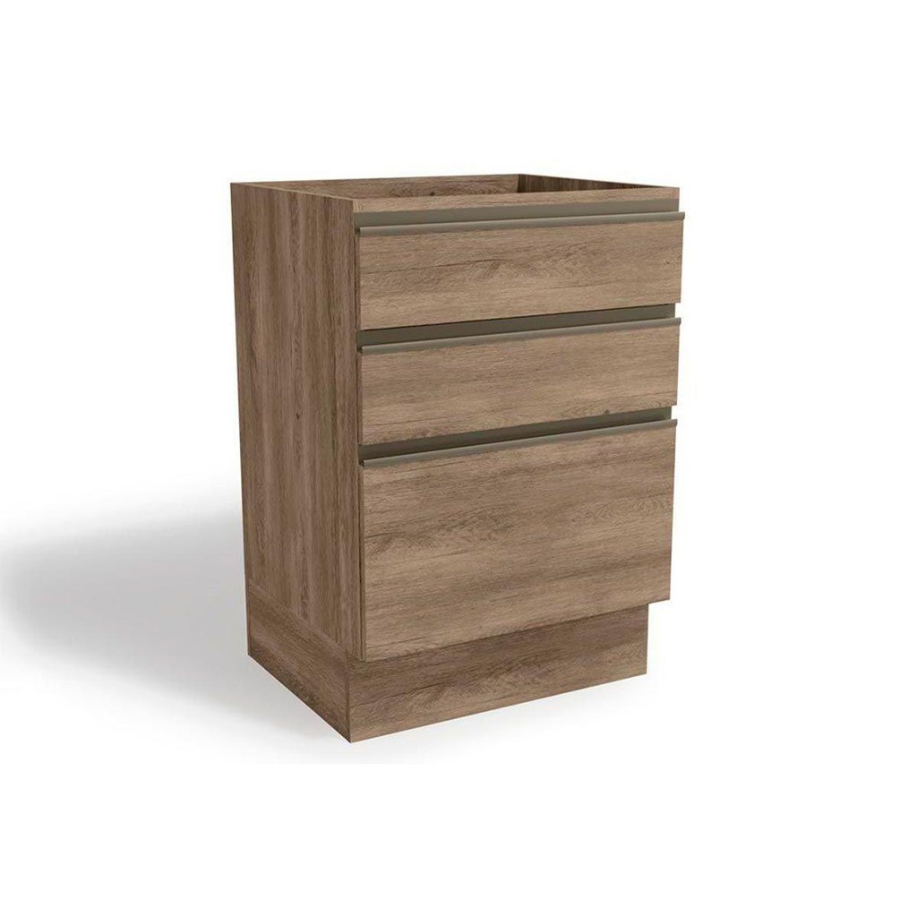 Balcão de Cozinha Maxxi G743 c/ 3 Gavetas s/ Tampo 60cm Nogal - Kappesberg em Oferta na Shopee