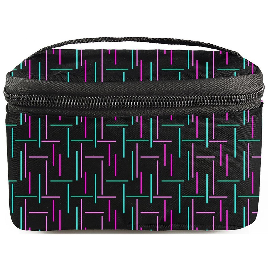 Bolsa Térmica Impermeável 1Lt P BLT111 Preta e Rosa/Verde - Teisen